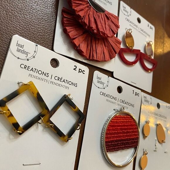 NWT jewelry findings lot of 5 red # 0758 - Picture 2 of 5